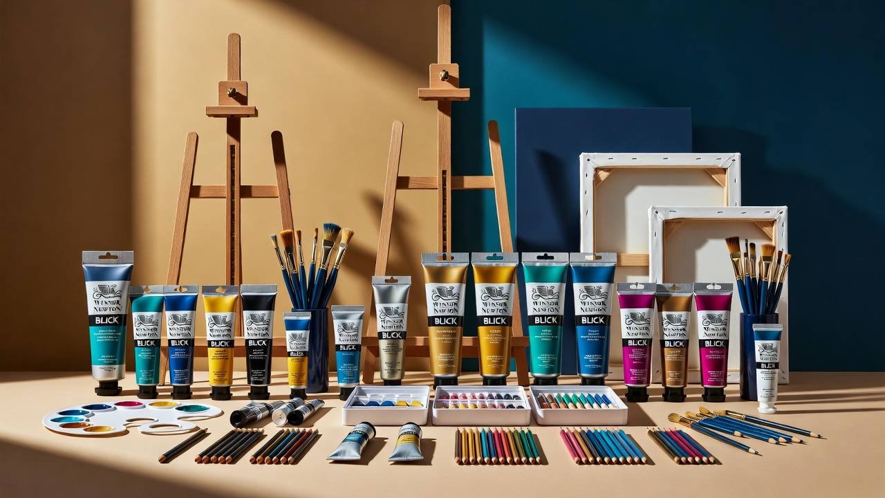 A stylish woman surrounded by bright blue smoke outdoors, creating a dynamic fashion statement.